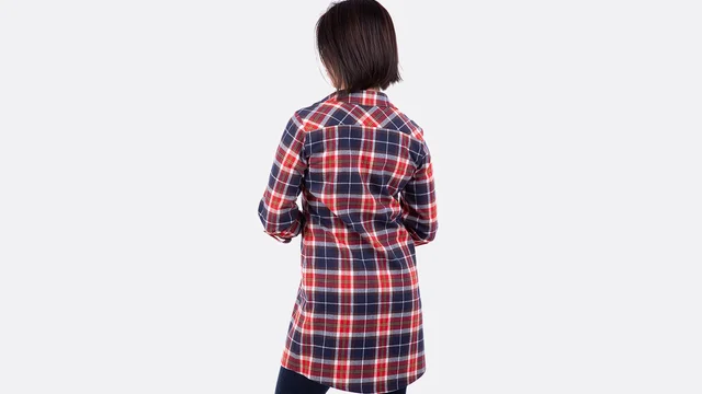 Karohemd nähen Rückenpasse Muster schräg