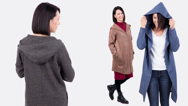 Videoanleitung Damenmantel Nora nähen Schnittmuster