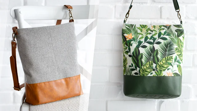 Videoanleitung Shopper nähen Leder Filzstoff