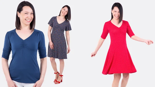 Videoanleitung Shirt Kleid Vera nähen