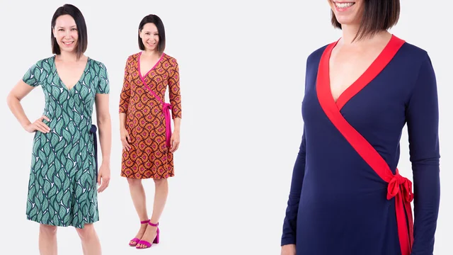 Videoanleitung Wickelkleidaus Jersey selber nähen