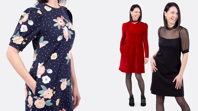 Videoanleitung Kleid A-Linie Puffärmel selbernähen