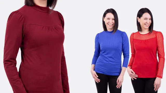 Videoanleitung Shirt mit Puffärmeln aus Jersey nähen