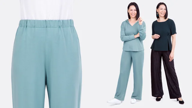 Videoanleitung weite Jerseyhose mit Gummibund selber nähen