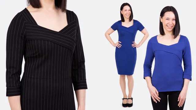 Videoanleitung Damenkleid Romanit Jersey elegant nähen