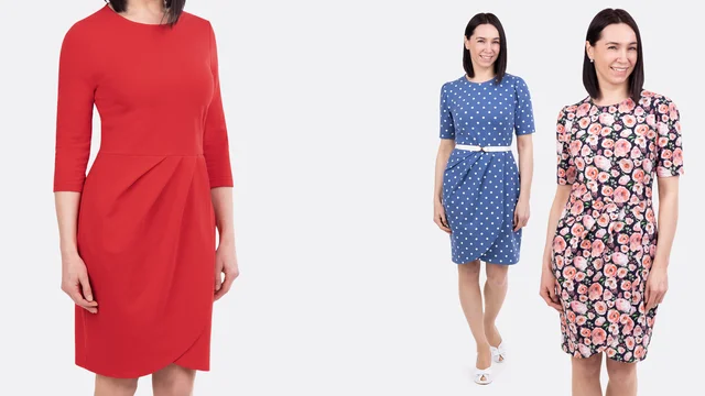 Videoanleitung Jerseykleid mit Wickelrock selbernähen