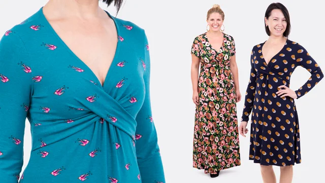 Videoanleitung Jerseykleid Gloria mit Wickelausschnitt nähen