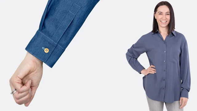 Videoanleitung einfacher Ärmelschlitz an Hemd nähen