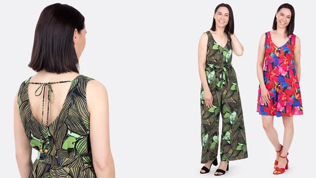 Jumpsuit Sommerkleid nähen mit Videoanleitung