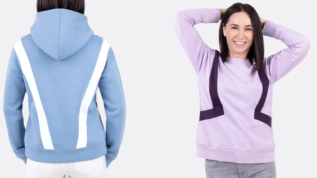 Videoanleitung für Hoodie mit Teilung zum Selbernähen