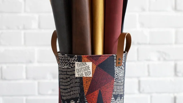 Utensilo Stoffkorb zur Aufbewahrung von Kunstlederrollen