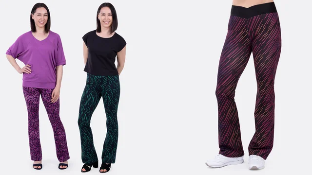 Videoanleitung Schnittmuster Damen Leggings flared nähen