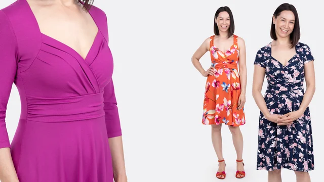 Videoanleitung Jerseykleid Herzausschnitt selber nähen