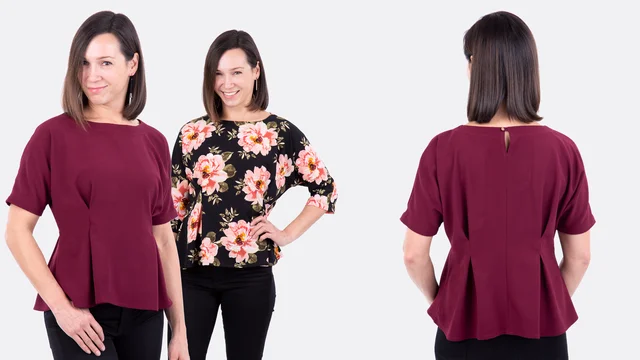 Videoanleitung Bluse mit Origami Falten selber nähen