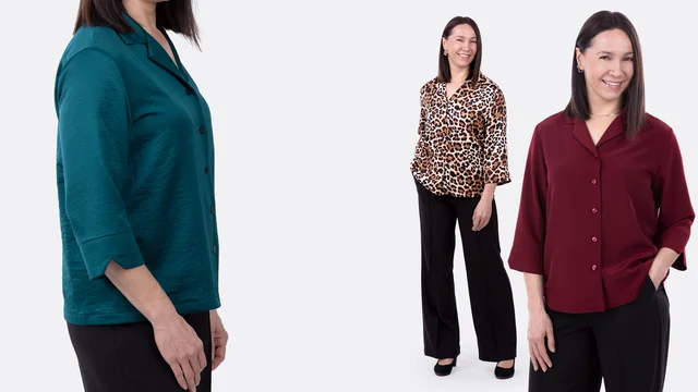 Videoanleitung Damenbluse reverskragen nähen lernen