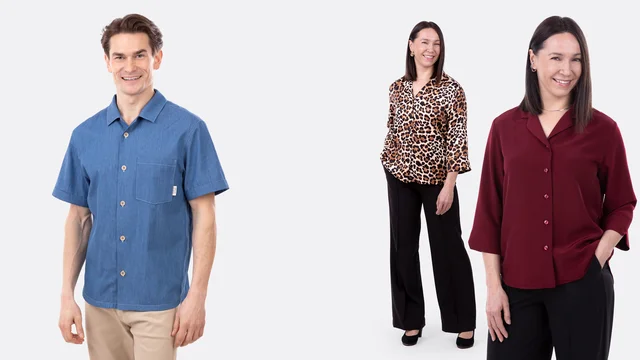 Videoanleitung Hemdbluse Damen Herren selber nähen lernen