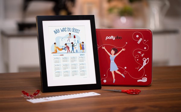 pattydoo Näh-Kalender 2021 mit Nähbox