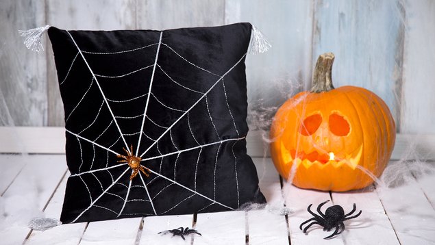 Halloween Spinnenkissen Schnittmuster