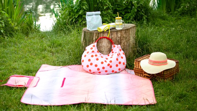 Picknickdecke kostenloses Schnittmuster Vorlage