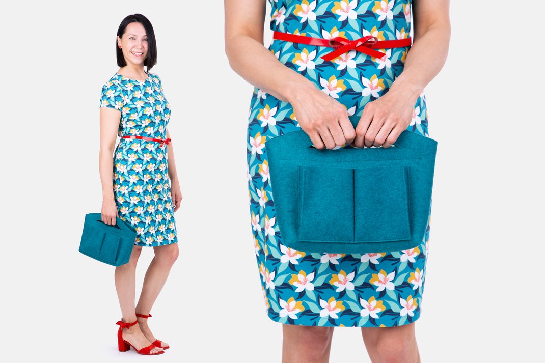 DIY Outfit Sommerkleid mit Filztasche selber nähen