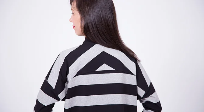 Cardigan nähen mit Blockstreifen