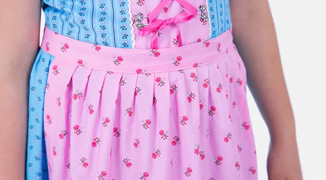 Dirndl Schürze Falten nähen