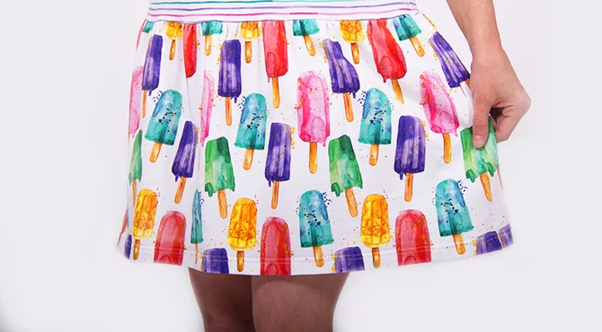 Schnittmuster verlängertes Damentop Rockteil