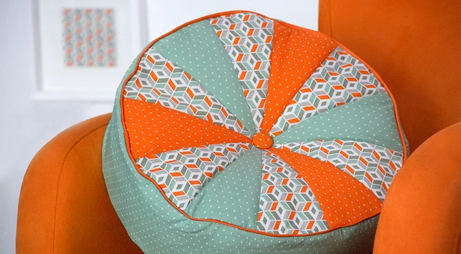 gratis Schnittmuster Sitzkissen Pouf