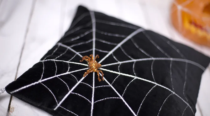 Kissen Spinnennetz Halloween Kissen Spinnennetz Halloween