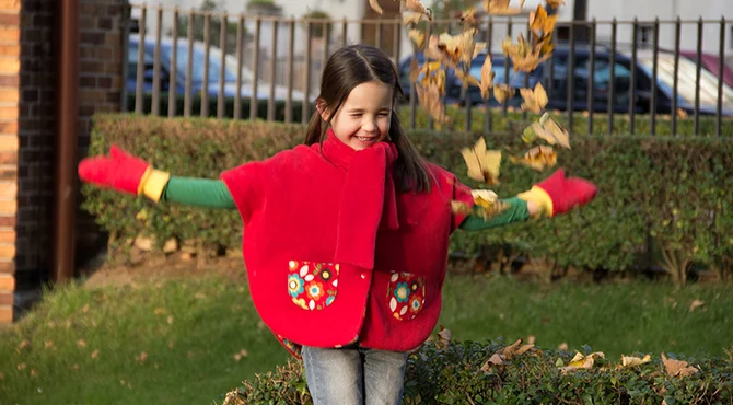 Poncho Schnittmuster für Kinder