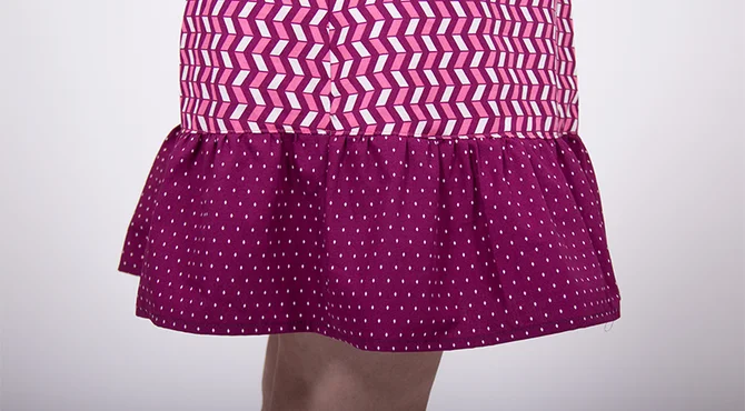 Sommerkleid mit Saumrüsche selber nähen