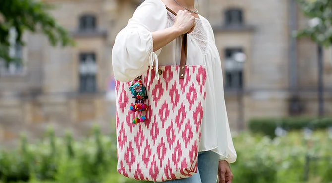 Schnittmuster Shopper Tragetasche Schultertasche selber nähen