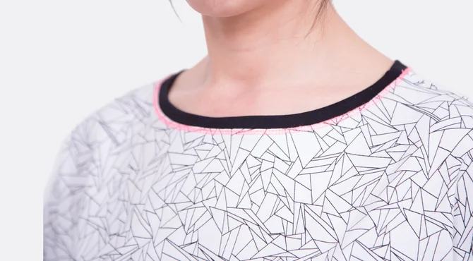 Schnittmuster Anleitung Sportshirt Damen Bündchen selber Nähen