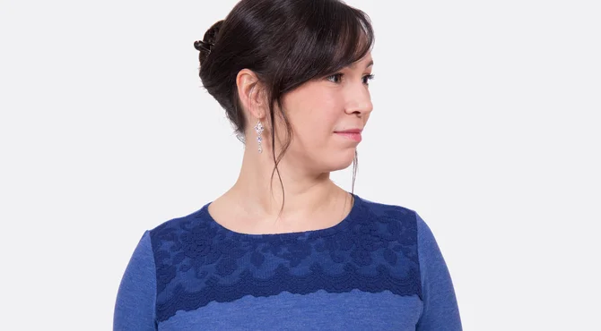 Nähanleitung Tropfenverschluss Spitzenkleid