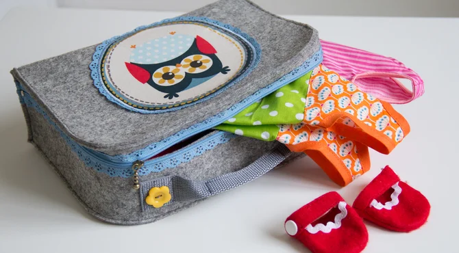 Schnittmuster kostenlos Puppenkoffer nähen