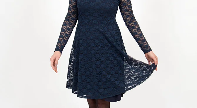 lace jersey dress sewing tutorial