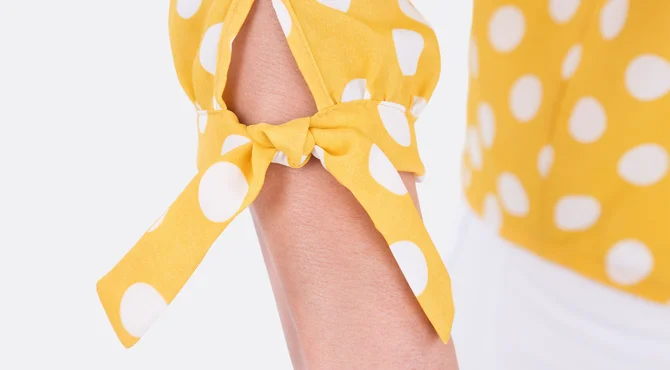 Schnittmuster Bluse Ärmel mit Ärmelbindeband nähen