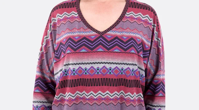 Longsleeve Shirt mit V-Ausschnitt Anleitung und Schnittmuster