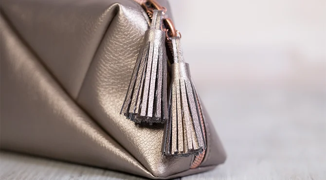 Kosmetiktasche Quasten Schnittmuster selber nähen