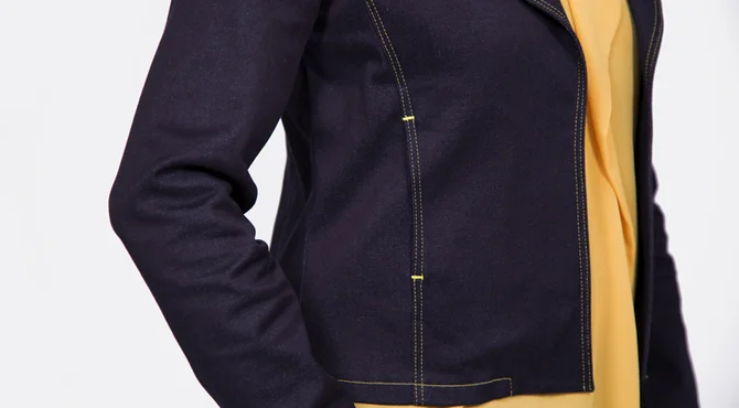 Schnittmuster Blazer Stretchjeans Ziernähte