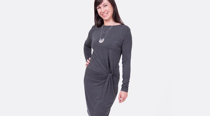 Schnittmuster Nähanleitung Jerseykleid Knoten