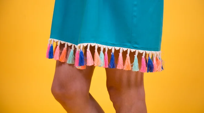 Schnittmuster Tunika Nähanleitung Quasten Strandtunika selber nähen