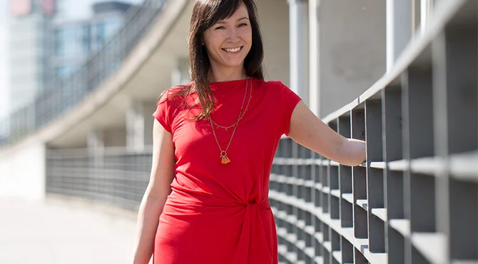 Sommerkleid rot Viskosejersey Anleitung Schnittmuster