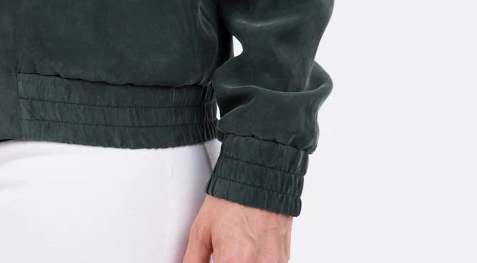 Blouson grün Gummibund Nähanleitung Blouson grün Gummibund Nähanleitung