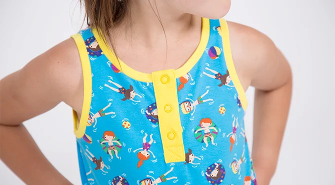 Schnittmuster Kinder-Jumpsuit mit Trägern Knopfleiste selber nähen