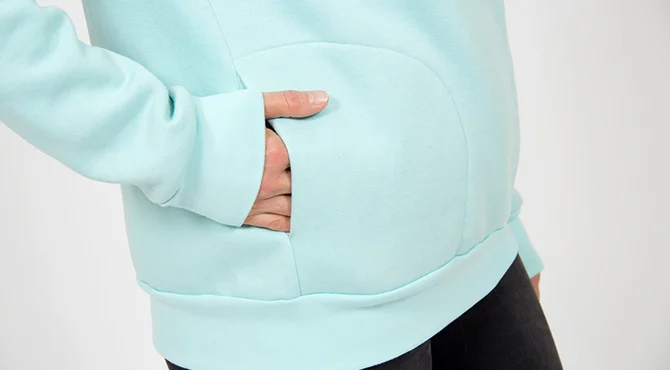 Kapuzenpullover Schnittmuster Eingriffstaschen