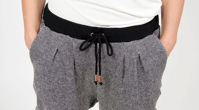 Schnittmuster Bundfaltenhose Tunnelzug Kordel