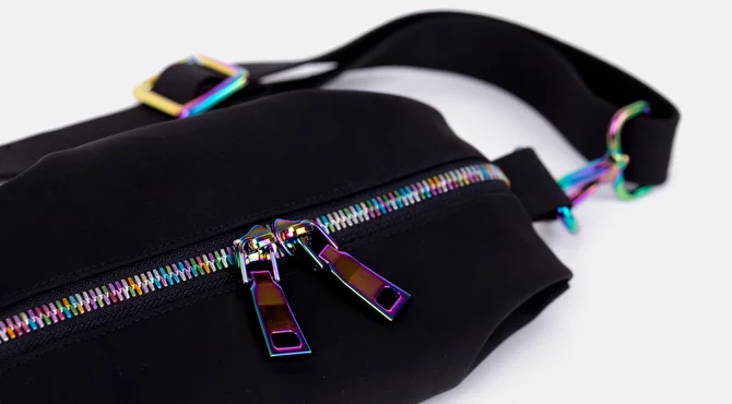 Gratis Schnittmuster Bauchtasche Regenbogen Reißverschluss