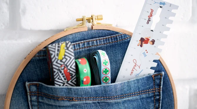 Stickrahmen Wanddeko Jeanstasche Utensilo Anleitung