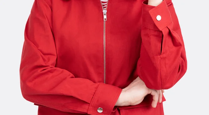 Cargojacke mit Reißverschluss Manschetten Druckknöpfe Anleitung